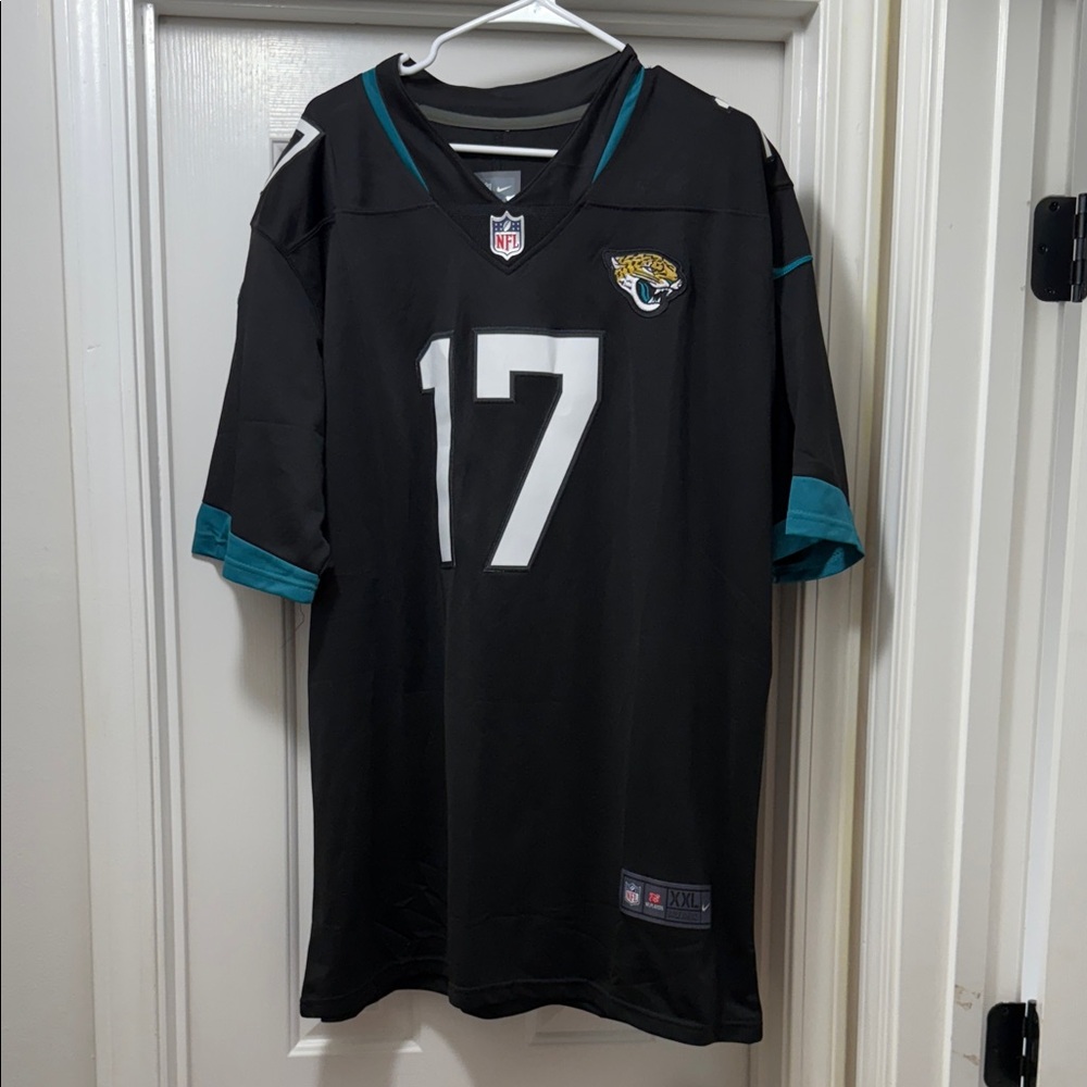 Nike Black and Teal Jaguars Jersey